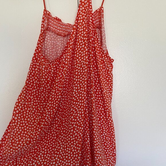 Orange Flower No Boundaries Racerback Spaghetti Strap Top Size S 🍊 🌼 🧡 - Picture 10 of 11